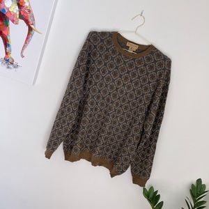 Men’s Vintage Grandpa Sweater 100% Merino Wool Size L Grandpacore